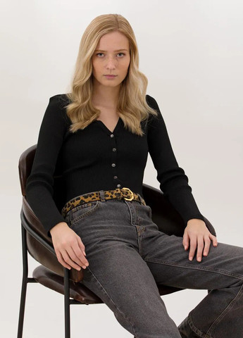 Черный демисезонный кардиган Pierre Cardin