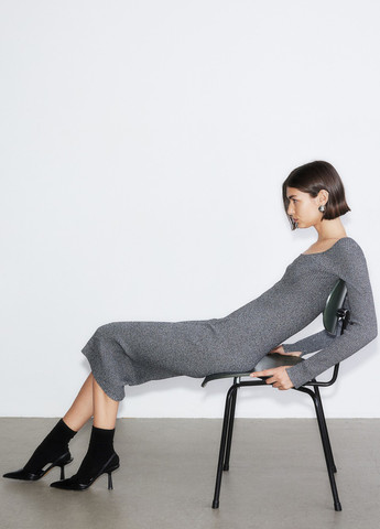 Чорна кежуал сукня H&M меланжева