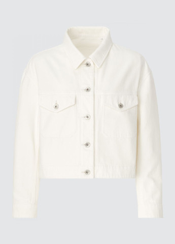 Біла демісезонна куртка Uniqlo
