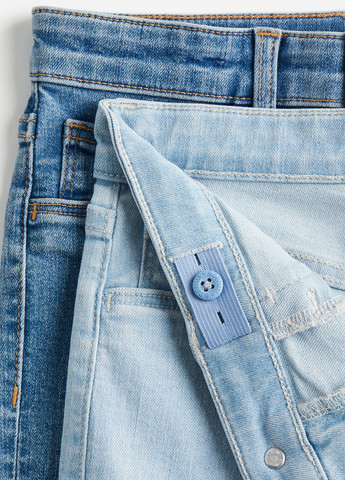 Комбинированные демисезонные скинни джинсы (2 шт.) H&M