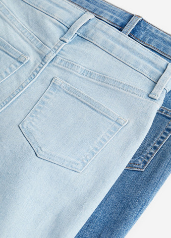 Комбинированные демисезонные скинни джинсы (2 шт.) H&M