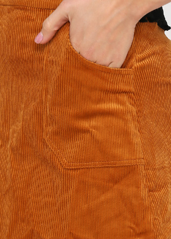 Светло-коричневая кэжуал однотонная юбка Monki а-силуэта (трапеция)