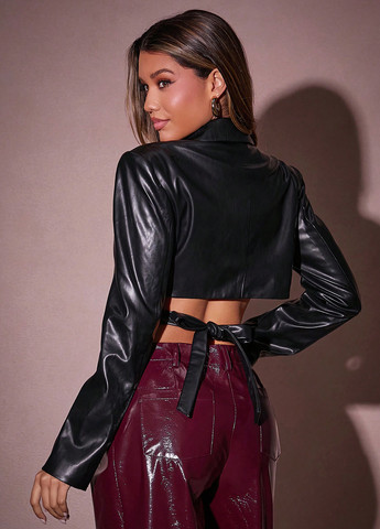 Чорна демісезонна куртка SHEIN