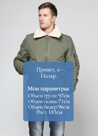 Оливкова (хакі) демісезонна куртка Gap