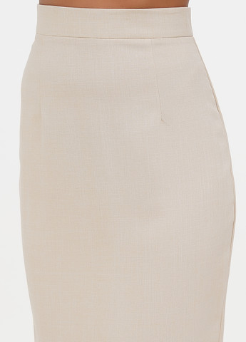 Светло-бежевая кэжуал однотонная юбка Rebecca Tatti карандаш
