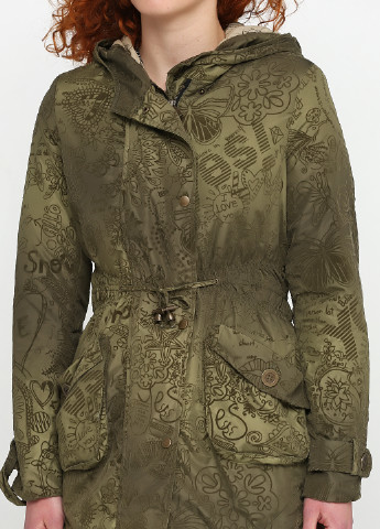 Оливкова (хакі) демісезонна куртка Desigual