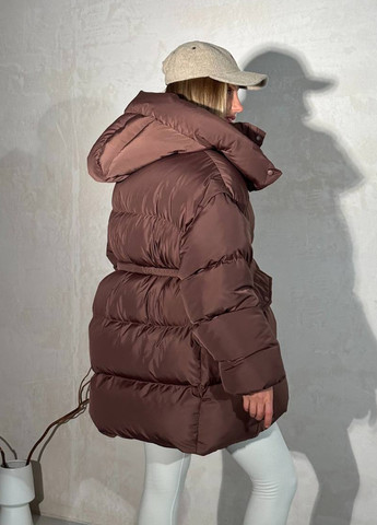 Кофейная зимняя куртка куртка-трансформер No Brand