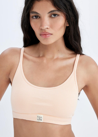 Бежевий топ бюстгальтер DeFacto без кісточок бавовна