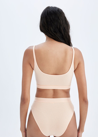 Бежевий топ бюстгальтер DeFacto без кісточок бавовна