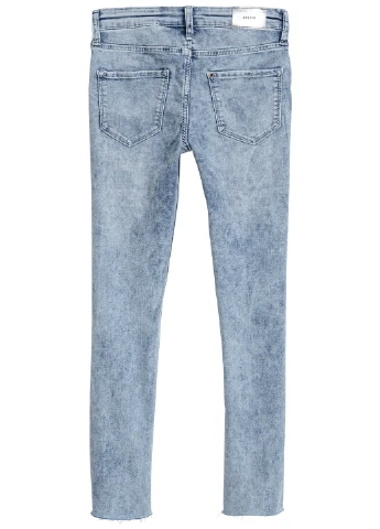 Голубые демисезонные зауженные джинсы H&M