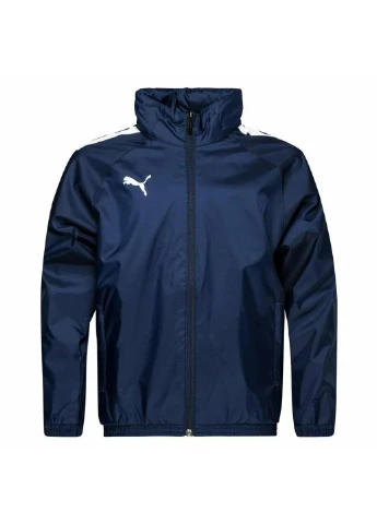 Темно-синя демісезонна куртка 657246-06 Puma teamLIGA All-Weather Youth