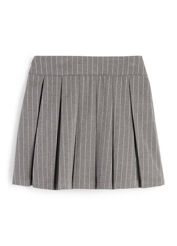 Серая кэжуал в полоску юбка C&A клешированная