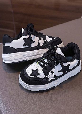 Черно-белые демисезонные кроссовки SHEIN