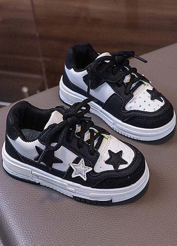 Черно-белые демисезонные кроссовки SHEIN