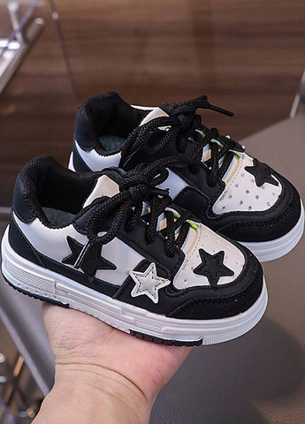 Черно-белые демисезонные кроссовки SHEIN