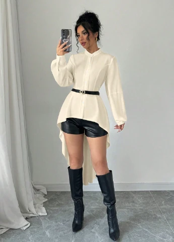 Кремова блуза SHEIN