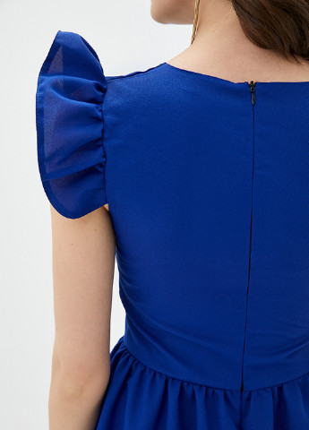 Синее коктейльное платье а-силуэт Podium однотонное