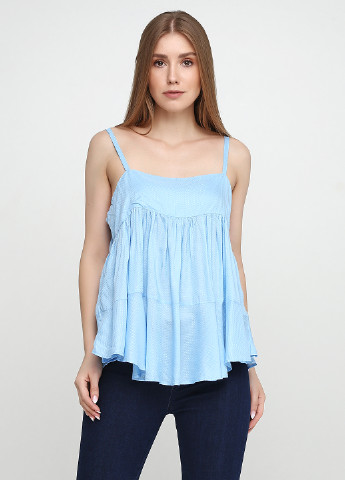 Блакитна літня блуза Mango