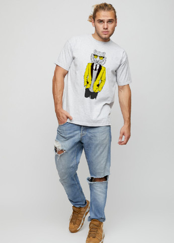 Сіра футболка чоловіча basic YAPPI