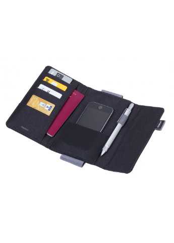 Органайзер для проїзних документів з магнітним замком "REISEBURO" чорно-сірий Troika (204105402)