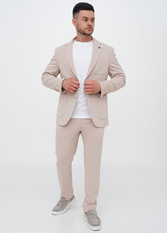 Бежевий демісезонний костюм (піджак, штани) брючний Trend Collection