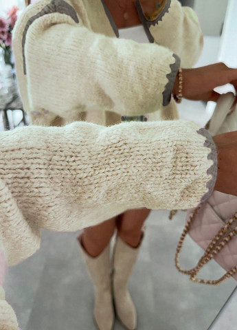 Кремовый демисезонный кардиган SHEIN