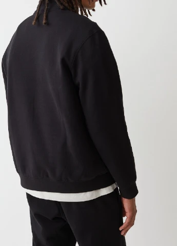Черный свитшот H&M однотонный (251864453)