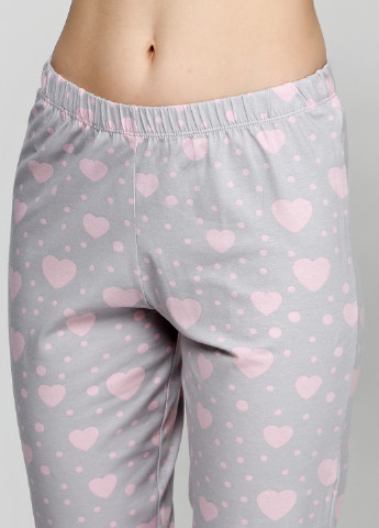 Светло-розовая всесезон пижама (футболка, брюки) Elitol