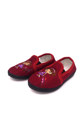 Детские красные тапочки Litma с вышивкой для девочки - фото