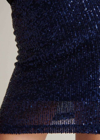 Темно-синяя кэжуал однотонная юбка Gina Tricot