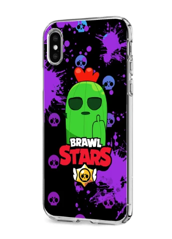 Чохол силіконовий Apple Iphone 11 Pro Max Спайк Бравл Старс (Spike Brawl Stars) (9232-1013) MobiPrint (219284553)