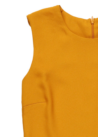 Горчичное кэжуал платье клеш Kiomi однотонное