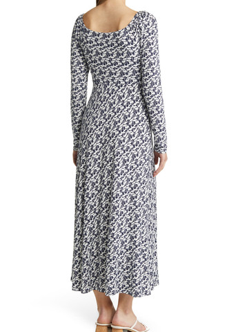 Комбинированное кэжуал платье клеш Boden с цветочным принтом