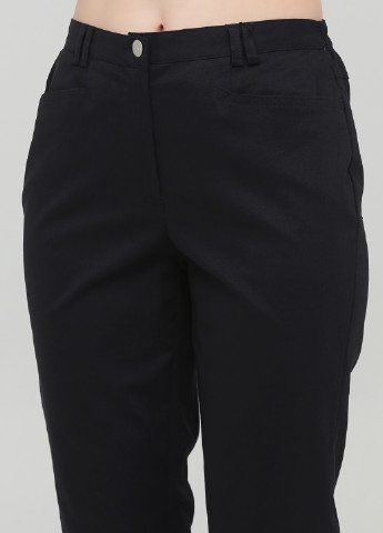 Темно-синие кэжуал демисезонные прямые брюки Cosma