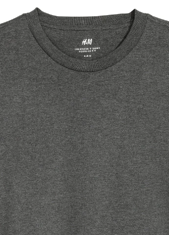 Темно-серый демисезонный кэжуал лонгслив H&M меланж