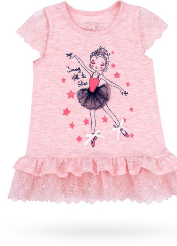 Коралова футболка з балеринки (10735-98g-peach) Breeze (205765298)