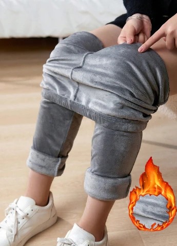 Серые зимние леггинсы SHEIN