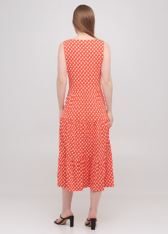 Яскраво-червона кежуал сукня на запах Boden з квітковим принтом