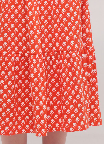 Яскраво-червона кежуал сукня на запах Boden з квітковим принтом