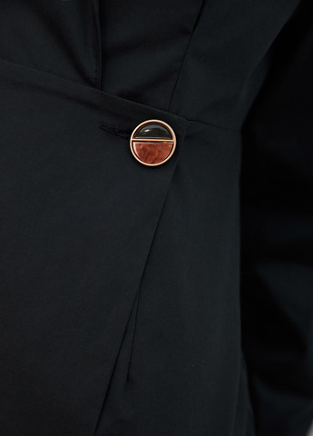 Чорна кежуал сукня сукня-жакет SHEIN однотонна