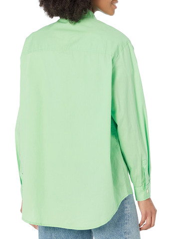 Салатовая кэжуал рубашка однотонная Gap