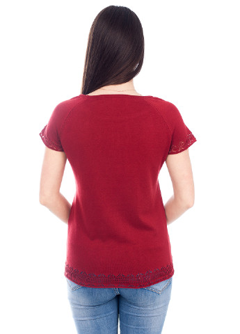 Бордовая летняя футболка Bakhur