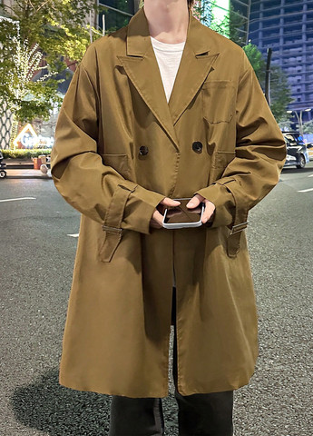 Плащ SHEIN тренчкот на гудзиках демісезон (317222801)