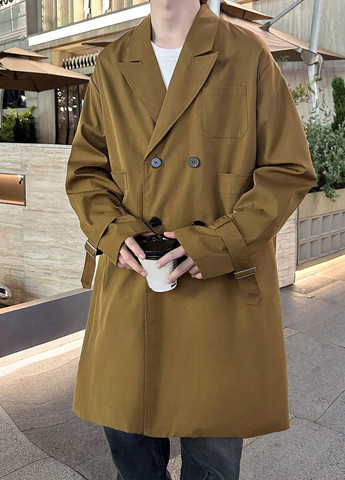 Плащ SHEIN тренчкот на гудзиках демісезон (317222801)