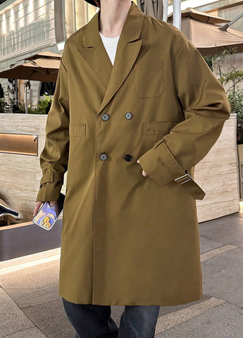 Плащ SHEIN тренчкот на гудзиках демісезон (317222801)