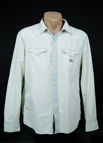 Светло-голубой кэжуал рубашка однотонная Ralph Lauren