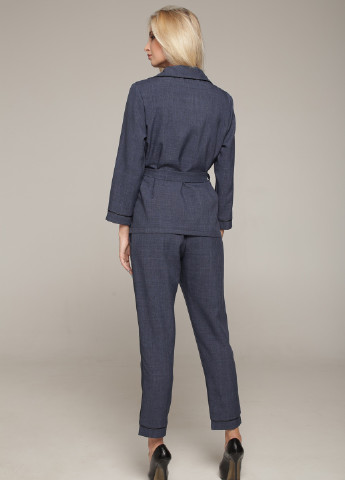 Костюм (жакет, брюки) Lavana Fashion брючный тёмно-синий деловой
