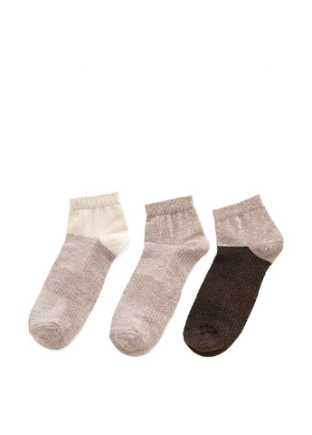 Шкарпетки (3 пари) DeFacto меланжі бежеві повсякденні