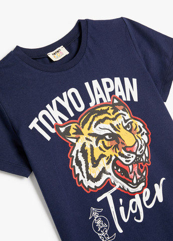 Темно-синяя летняя футболка KOTON