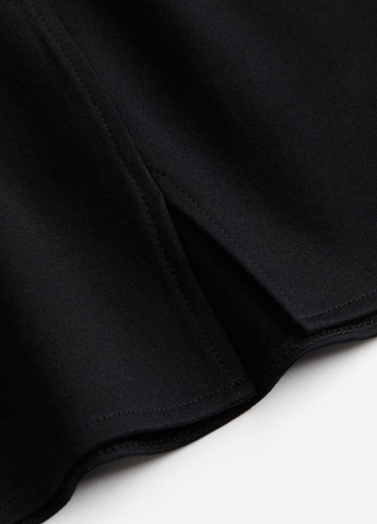 Черная кэжуал однотонная юбка H&M а-силуэта (трапеция)